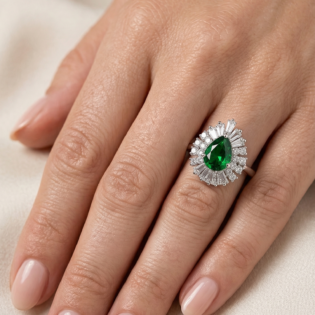 Emerald Radiance Halo Ring - Image 4