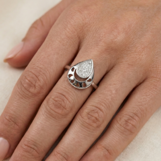 Dewdrop Silver Ring - Image 3