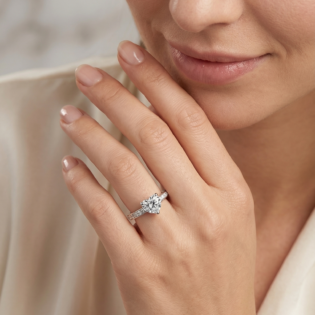 Eternal Heart Silver Solitaire Ring - Image 3