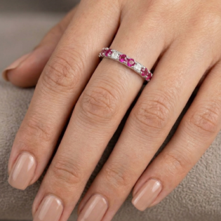 Crimson Frost Silver Band - Image 3