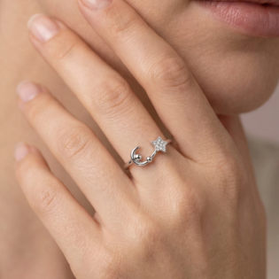 Celestial Wish Silver Ring - Image 3