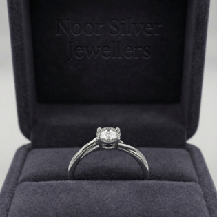 Silver Serenity Solitaire Ring - Image 3