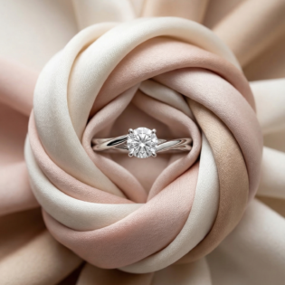 Silver Serenity Solitaire Ring