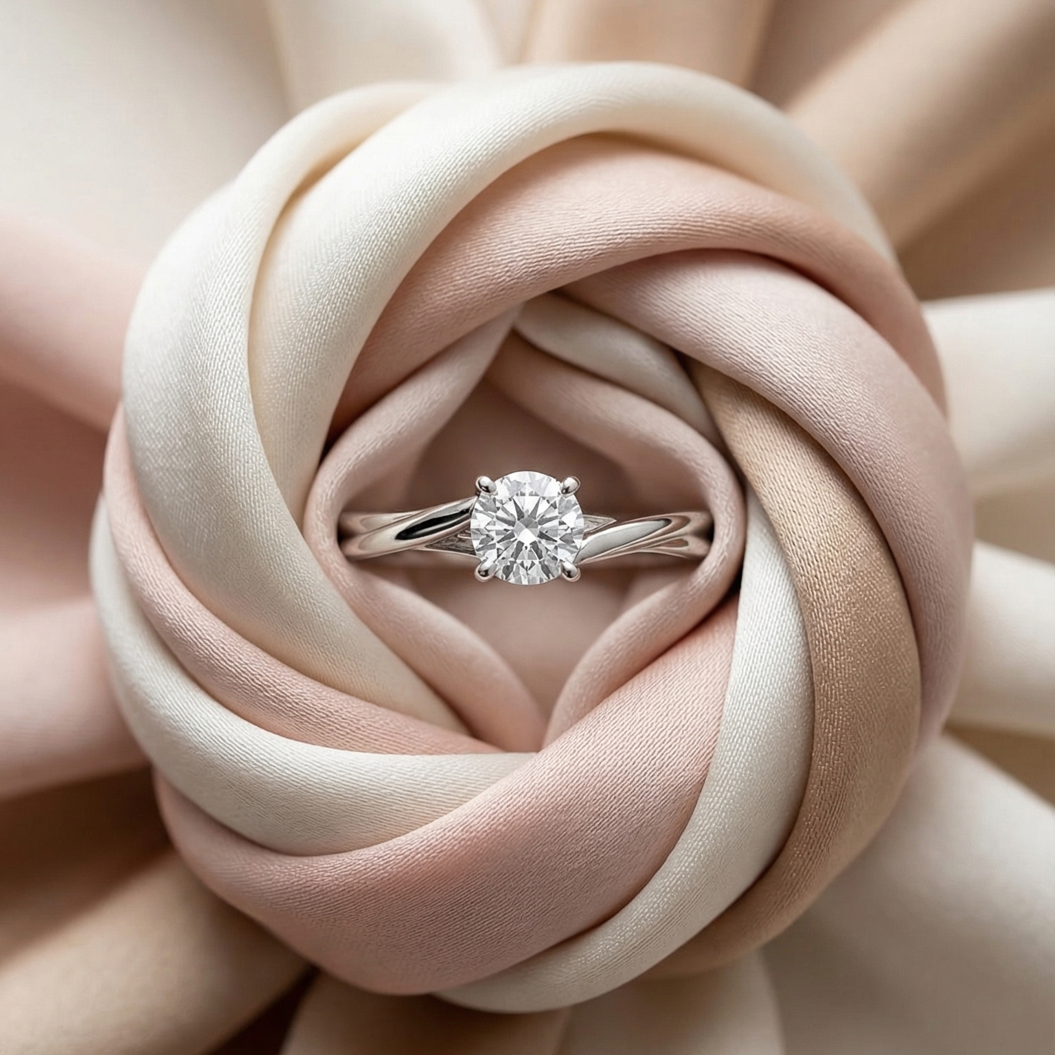 Silver Serenity Solitaire Ring