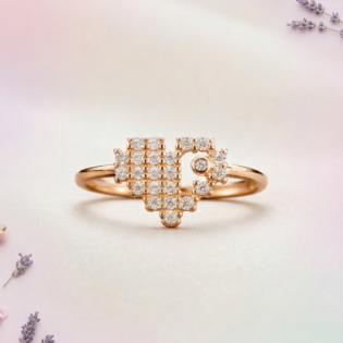Golden Heart Embrace Ring