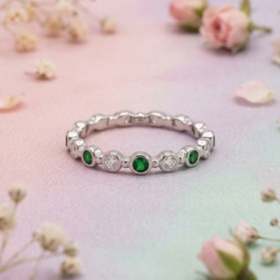 Emerald Whisper Eternity Ring