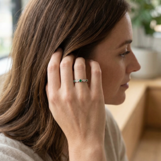 Emerald Whisper Eternity Ring - Image 2