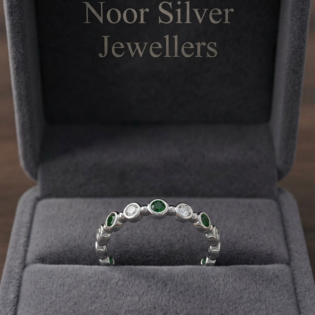Emerald Whisper Eternity Ring - Image 3