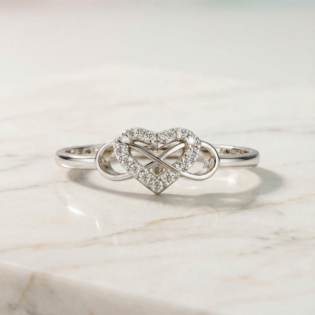 Infinity Heart Promise Ring
