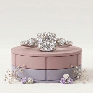 Celestial Embrace Silver Halo Ring