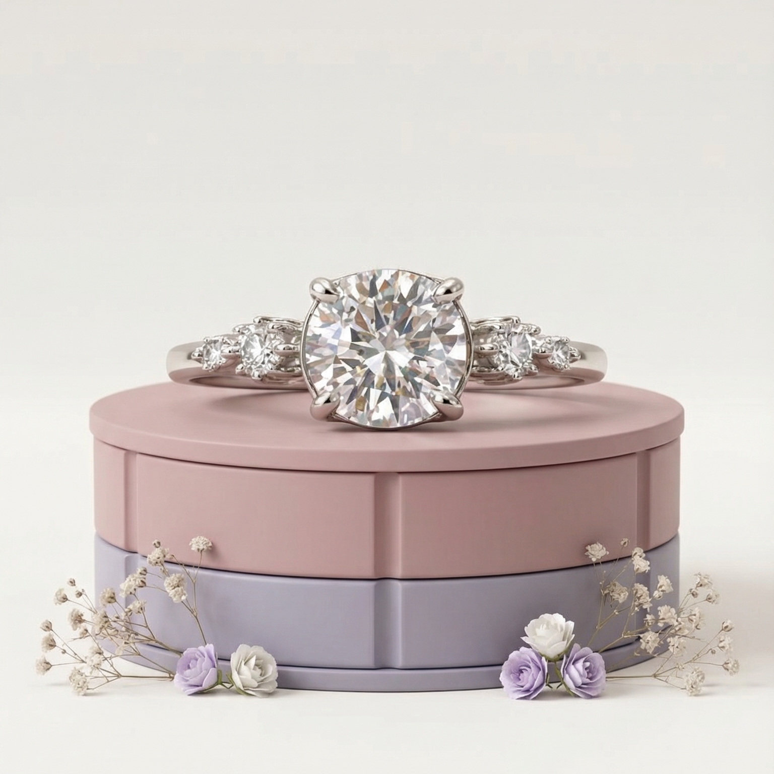 Celestial Embrace Silver Halo Ring