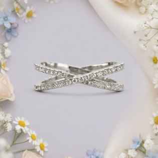 Eternal Crisscross Spark Ring