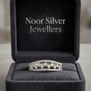 Celestia Crown Silver Band - Image 3