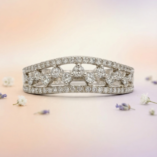 Celestia Crown Silver Band