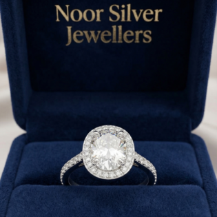 Aurora Halo Silver Ring - Image 3