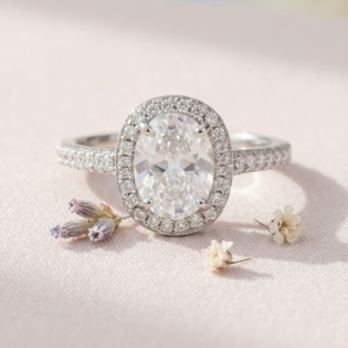 Aurora Halo Silver Ring