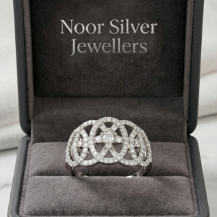 Celestial Lattice Silver Ring - Image 3