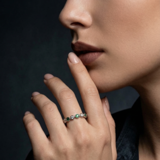Emerald Rhythm Eternity Ring - Image 2