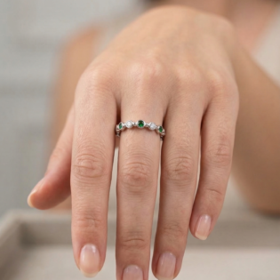 Emerald Rhythm Eternity Ring - Image 3