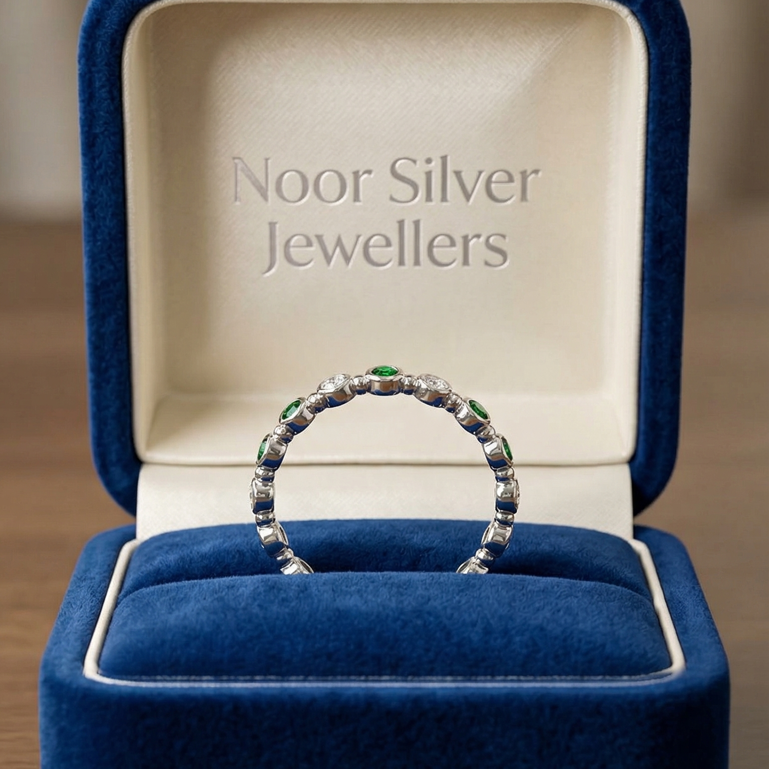 Emerald Rhythm Eternity Ring - Image 4