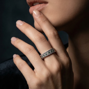 Verdant Twist Eternity Band - Image 4