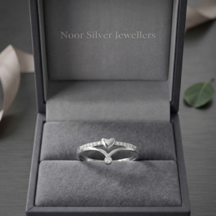 Heartline Promise Silver Ring - Image 3