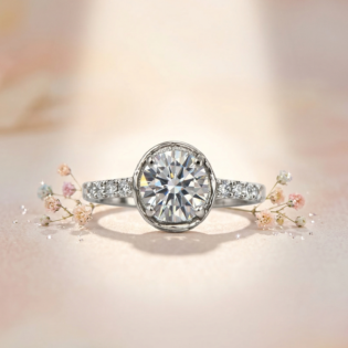Celestial Radiance Solitaire Ring