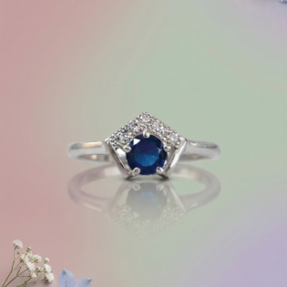 Midnight Prism Silver Ring