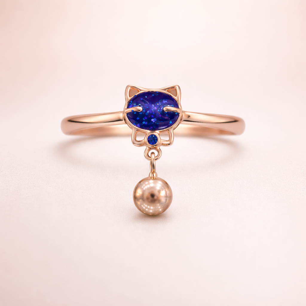 Luna Purrlume Charm Silver Ring - Image 5