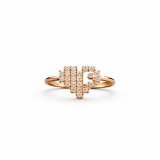 Golden Heart Embrace Ring