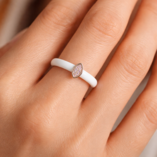 Blush Marquis Whisper Silver Ring - Image 4