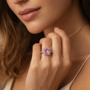 Roselle Majesty Halo Ring - Image 2
