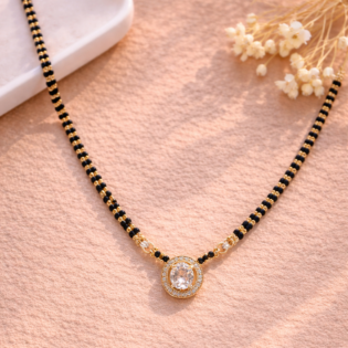 Chandi Kiran Mangalsutra (Silver Finish)