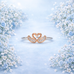 Eternal Swanheart Silver Ring