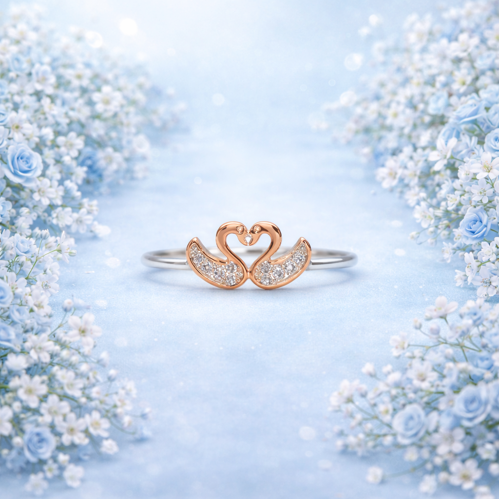 Eternal Swanheart Silver Ring