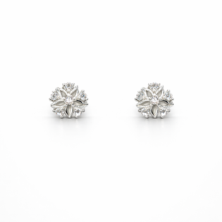 Frostbloom Radiance Stud Earrings