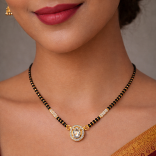 Chandi Kiran Mangalsutra (Silver Finish) - Image 4