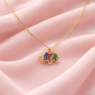 Prism Elephant Charm Pendant