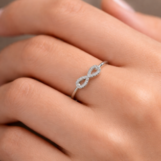 Eterna Gleam Infinity Silver Ring - Image 2