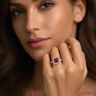 Crimson Crown Elegance Ring - Image 4