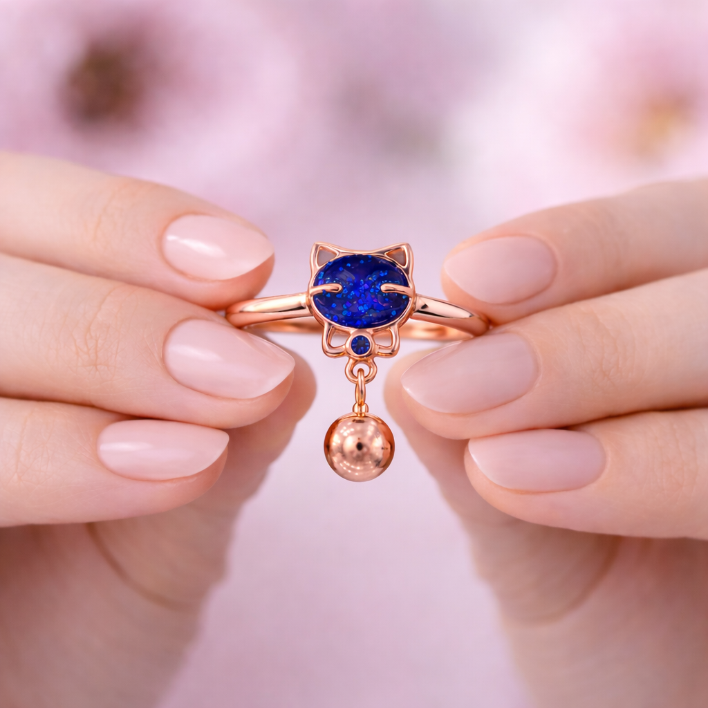 Luna Purrlume Charm Silver Ring - Image 3