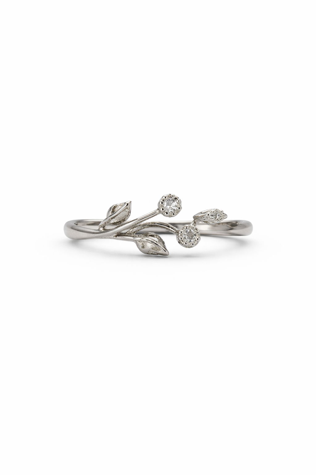 Silver Blossom Whisper Ring