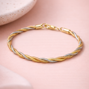Triveni Twist Silver Bracelet
