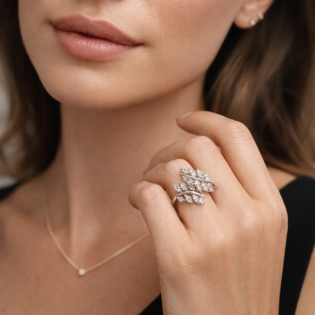Silver Laurel Whisper Ring - Image 4