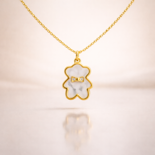 Marble Whisper Teddy Pendant - Image 3
