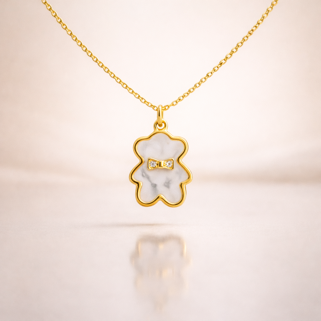Marble Whisper Teddy Pendant - Image 3