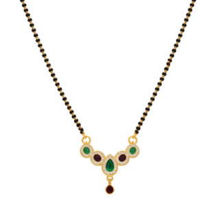 Rangoli Ratna Mangalsutra (Silver Finish) - Image 3
