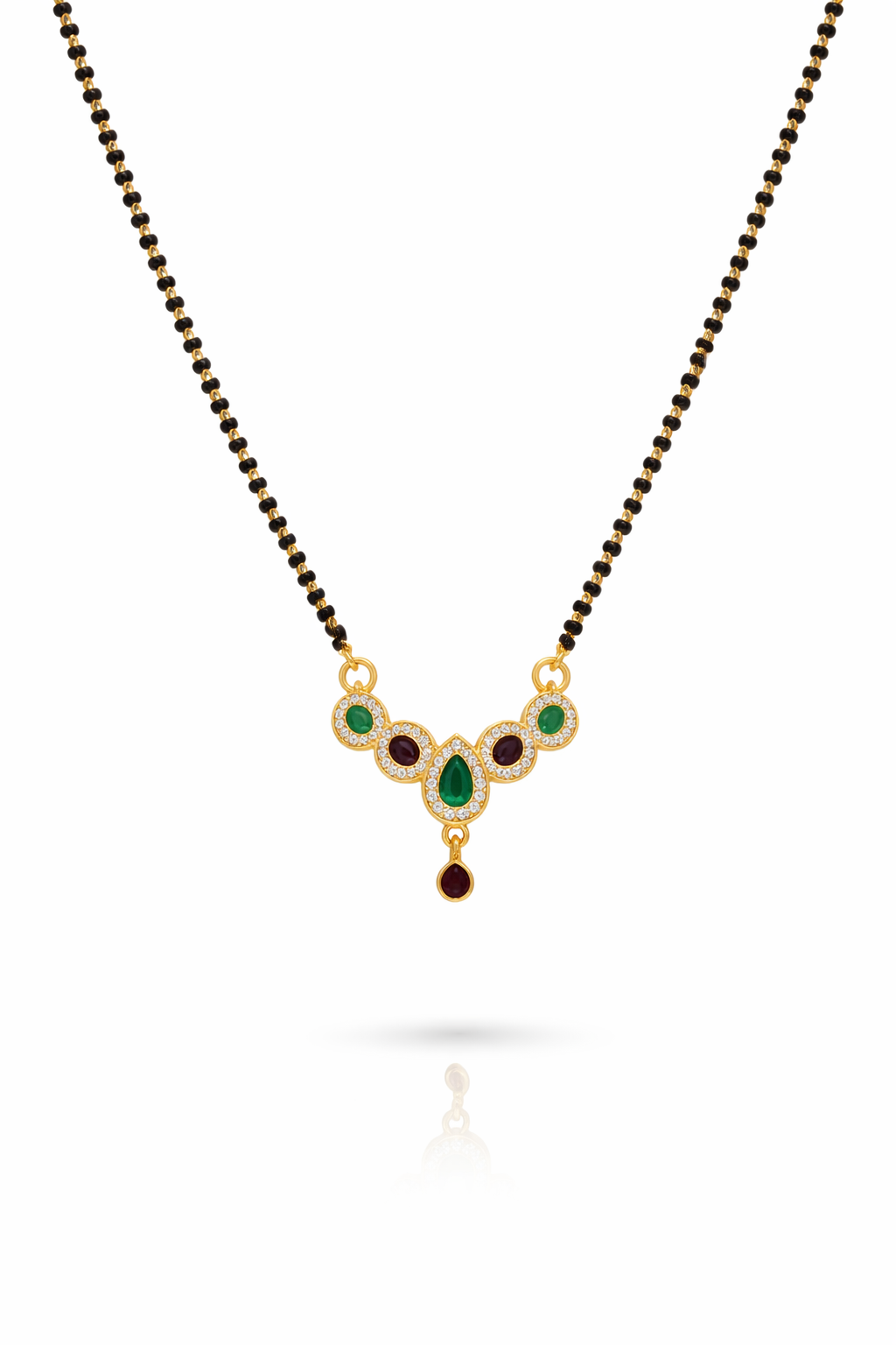 Rangoli Ratna Mangalsutra (Silver Finish)