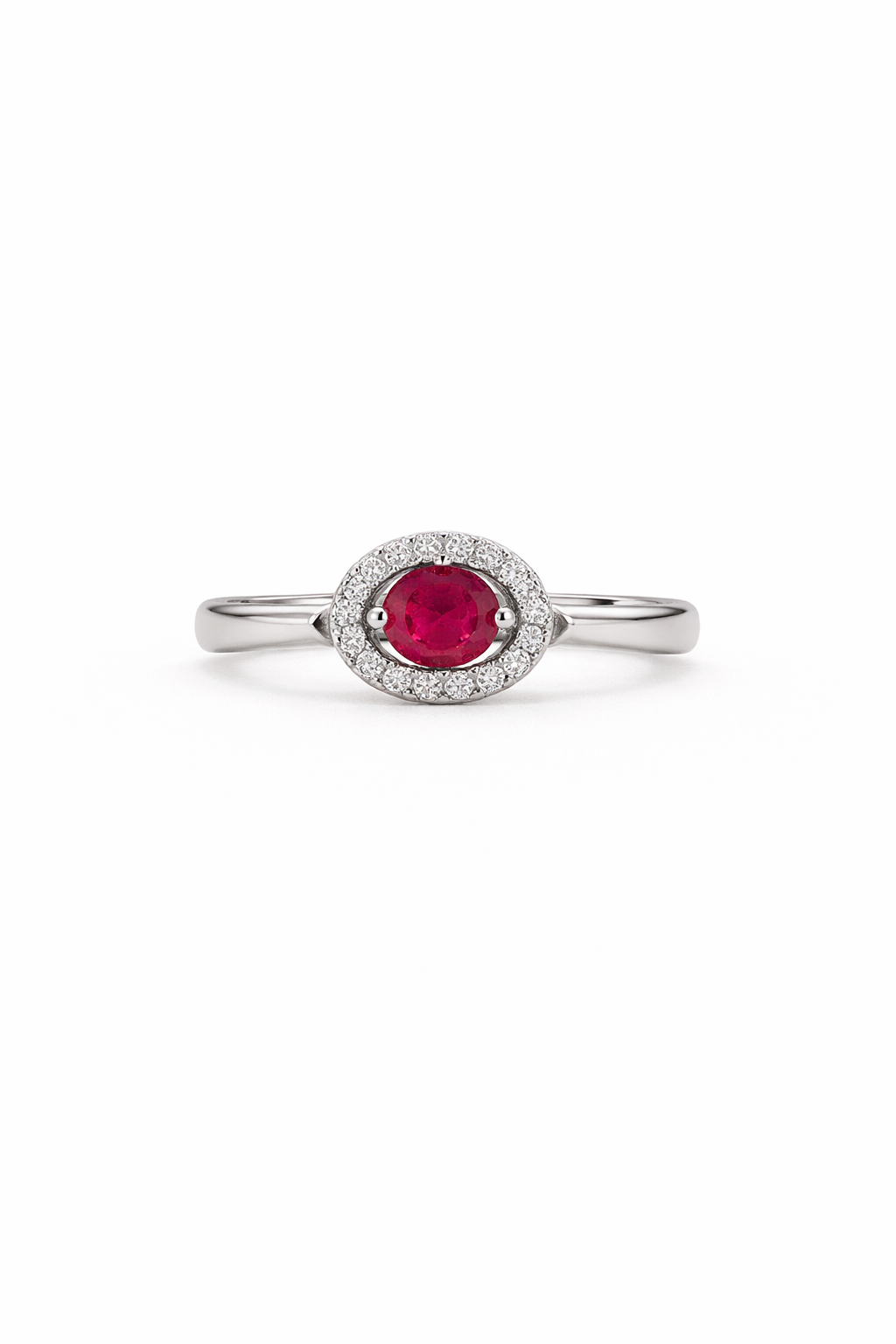 Crimsonelle HaloWhisper Silver Ring - Image 3