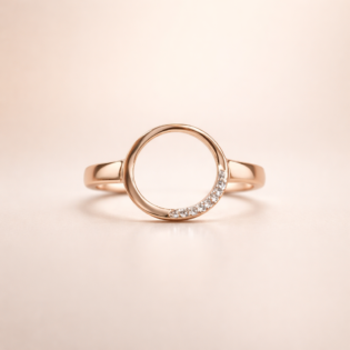 Lunaris Arc Halo Silver Ring - Image 5